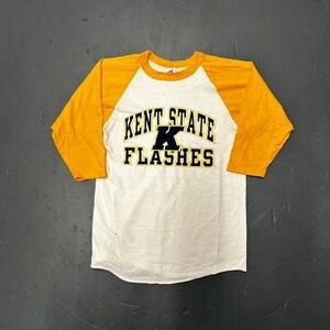 Vintage 90s Kent state university flashes Russell athletic baseball style Tshirt
